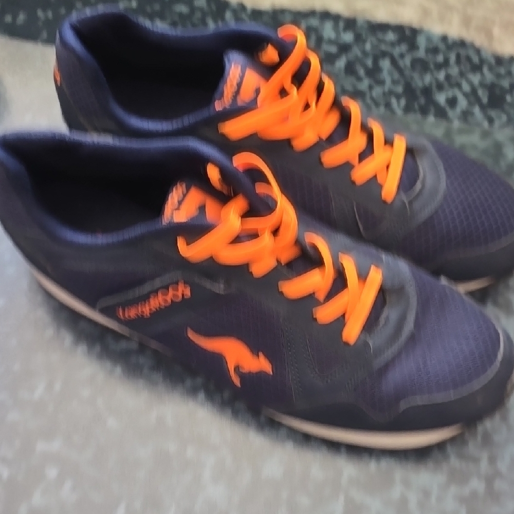 KangaROOS Sneakers with Orange Accents & Zippered Pocket